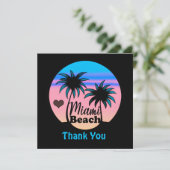 Miami Beach Dankeskarte (Stehend Vorderseite)