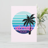 Miami Beach Einladung (Stehend Vorderseite)