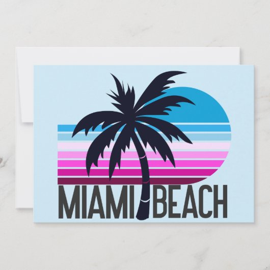 Miami Beach Feiertagskarte (Vorderseite)