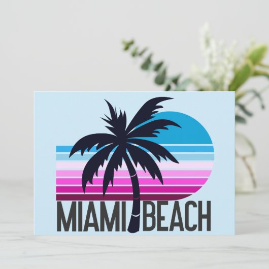 Miami Beach Feiertagskarte (Stehend Vorderseite)