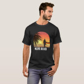 Miami Beach Fl 70er Retro Throwback Design T-Shirt (Vorne ganz)