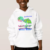 Miami Beach FL farbenfroher Regenschirm mit Sonnen Hoodie (Vorderseite)