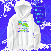 Miami Beach FL farbenfroher Regenschirm mit Sonnen Hoodie