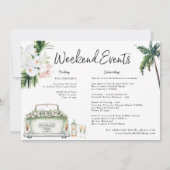 Miami Beach FL | Karte für Hochzeitswochenende (Rückseite)