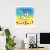 Miami Beach, FL-Vorsitzende Poster (Heimbüro)