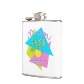 Miami Beach, Florida Abstract Design Flachmann (Links)