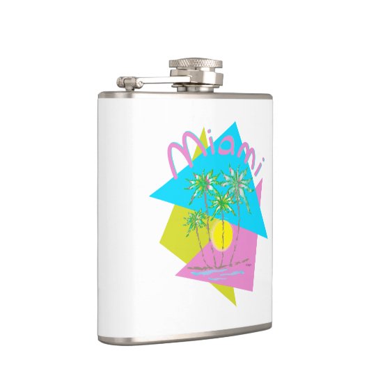 Miami Beach, Florida Abstract Design Flachmann (Rechts)