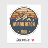 Miami Beach, Florida Aufkleber (Blatt)