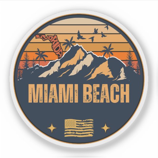 Miami Beach, Florida Aufkleber (Vorderseite)