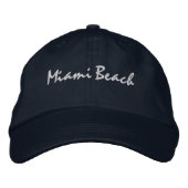 Miami Beach Florida Baseball Hat Bestickte Baseballkappe (Vorderseite)
