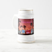 Miami Beach, Florida Bierglas (Vorderseite Links)