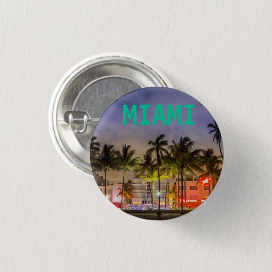 MIAMI BEACH FLORIDA BUTTON (Vorne & Hinten)