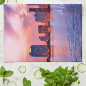 Miami Beach Florida City Skyline Geschirrtuch (Gefaltet)