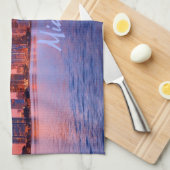 Miami Beach Florida City Skyline Geschirrtuch (Viertel Falte)