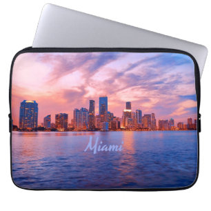 Miami Beach Florida City Skyline Laptopschutzhülle