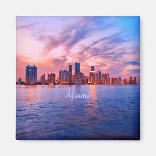 Miami Beach Florida City Skyline Magnet (Vorne)
