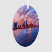 Miami Beach Florida City Skyline Ornament (Vorderseite)