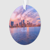 Miami Beach Florida City Skyline Ornament (Vorderseite)