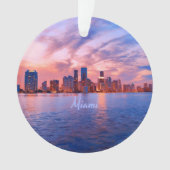 Miami Beach Florida City Skyline Ornament (Vorderseite)
