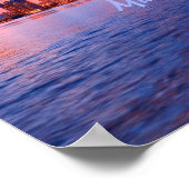 Miami Beach Florida City Skyline Poster (Ecke)