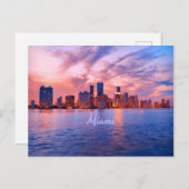 Miami Beach Florida City Skyline Postkarte (Vorne/Hinten)