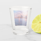Miami Beach Florida City Skyline Schnapsglas (Rückseite)