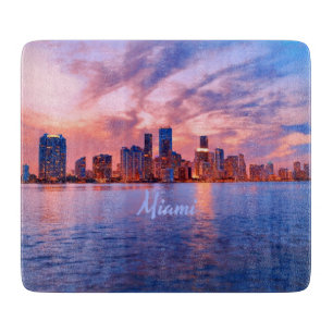 Miami Beach Florida City Skyline Schneidebrett