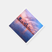 Miami Beach Florida City Skyline Serviette (Ecke)