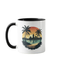 Miami Beach Florida City Skyline Tasse