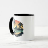 Miami Beach Florida City Skyline Tasse (Vorderseite Links)