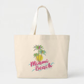 Miami Beach Florida Cool Fun Graphic Tote Bag Jumbo Stoffbeutel (Vorne)