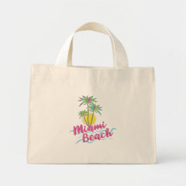 Miami Beach Florida Cool Fun Graphic Tote Bag Mini Stoffbeutel
