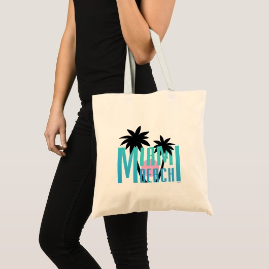 Miami Beach Florida Cool Fun Graphic Tote Bag Tragetasche (Vorderseite (Produkt))