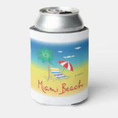 Miami Beach, Florida Cooler Spaß Dosenkühler (Kanne Rückseite)