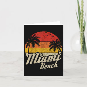 Miami Beach Florida Fl Vintag Sunset Retro Vacati Karte
