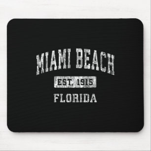Miami Beach Florida Fl Vintage Etablierte Sportart Mousepad
