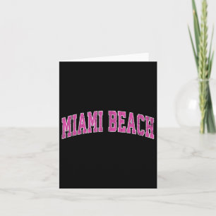 Miami Beach Florida Fl Vintages Sportdesign Rosa Karte