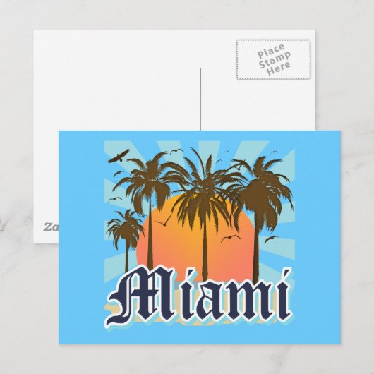 Miami Beach Florida FLA Postkarte (Vorne/Hinten)