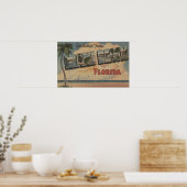 Miami Beach, Florida - Große Briefmarkenszenen Poster (Küche)