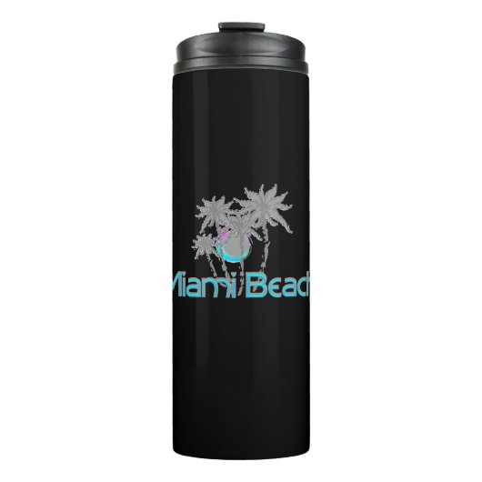 Miami Beach, Florida, Grunge Cool Thermosbecher (Vorderseite)