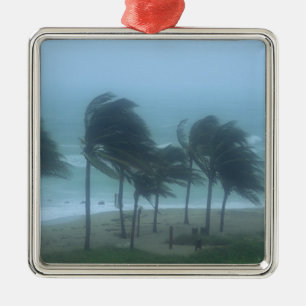 Miami Beach, Florida, Hurrikanwinde peitschen Ornament Aus Metall