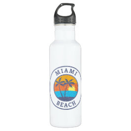 Miami Beach, Florida im klassischen Stil Edelstahlflasche