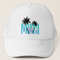 Miami Beach, Florida Logo Palm Cool anpassbarer Hu