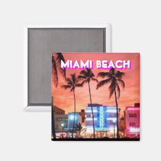 Miami Beach, Florida Magnet (Vorderseite/Rückseite)