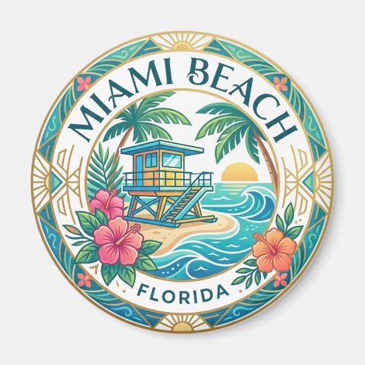 Miami Beach Florida Magnet (Vorne)