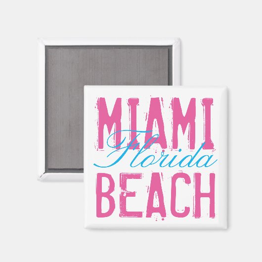 Miami Beach Florida Magnet (Vorderseite/Rückseite)