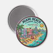 Miami Beach Florida Magnet (Vorderseite/Rückseite)