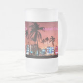 Miami Beach, Florida Mattglas Bierglas (VorderseiteRechts)