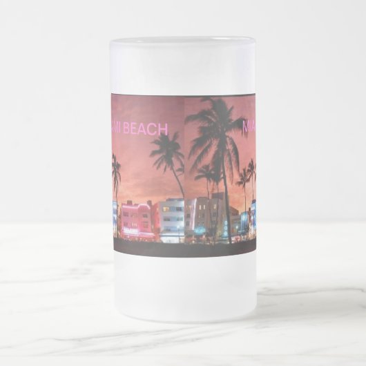 Miami Beach, Florida Mattglas Bierglas (Mittel)