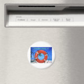 MIAMI BEACH FLORIDA ORANGE LIFE RING MAGNET (In Situ (Geschirrspüler))